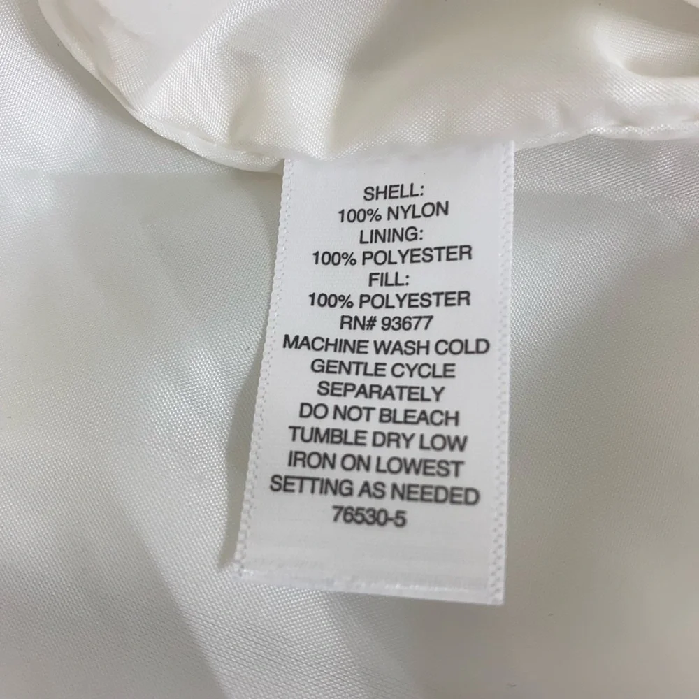 Liz Claiborne Quilted Puffer Vest Jacket Cream Ivory Women’s Sz S NWT - Picture 8 of 8